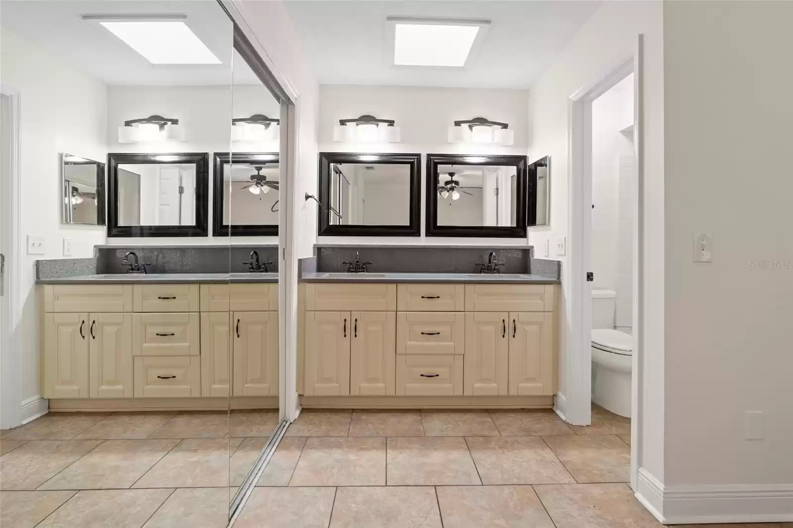 Master bedroom with double sink