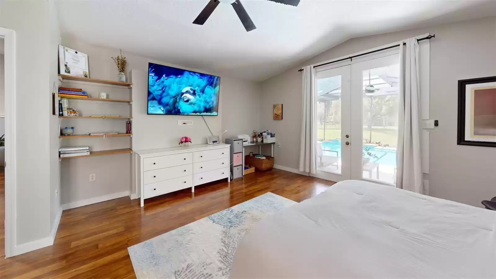 Master Bedroom on 1st floor and pool view