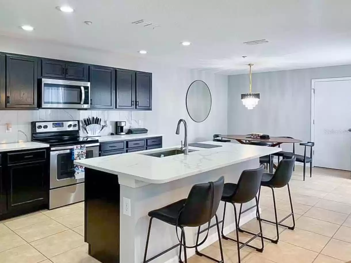 Living /Kitchen Area--With furniture