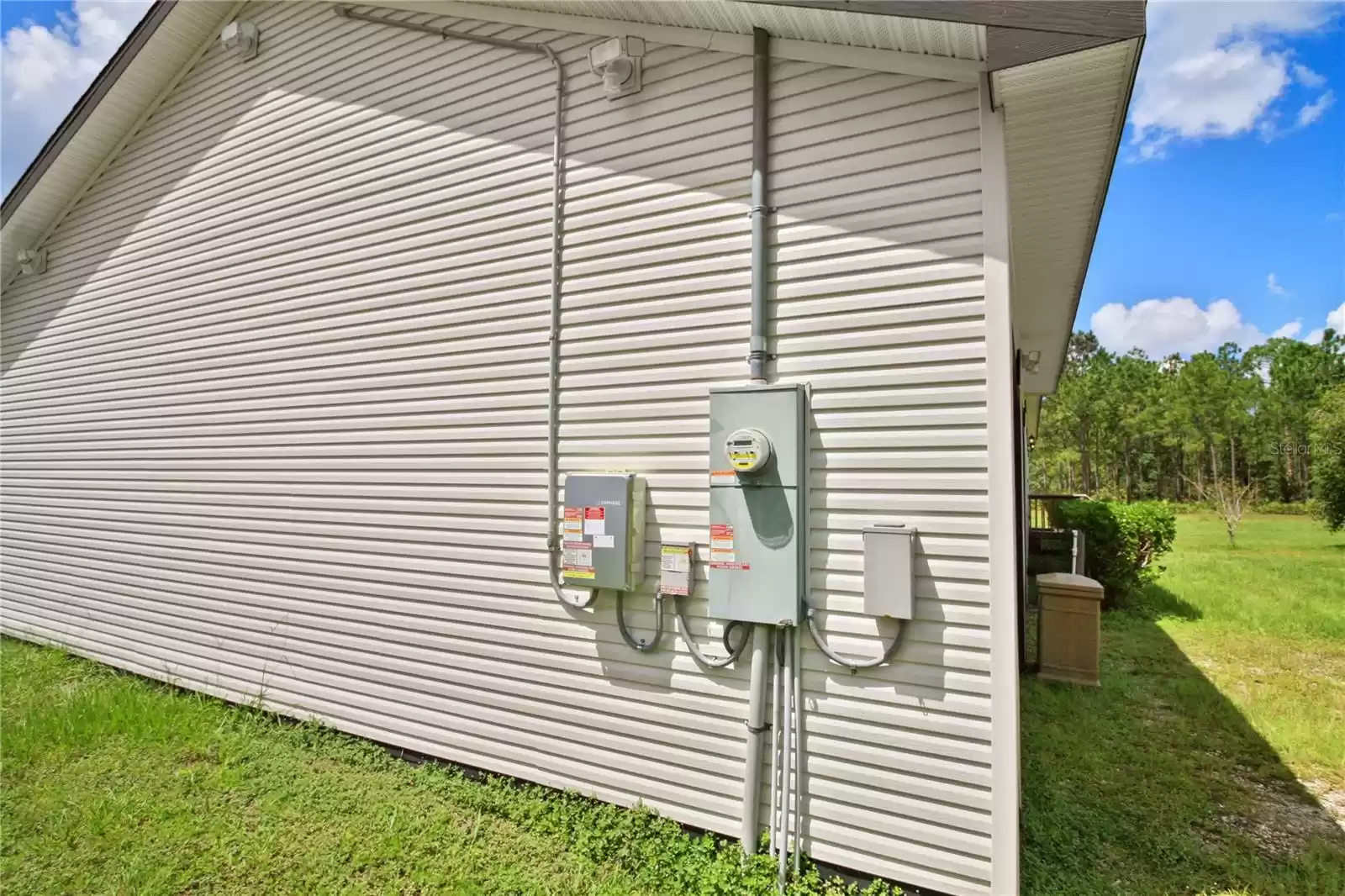 The Power Equipment on the garage side of the home.