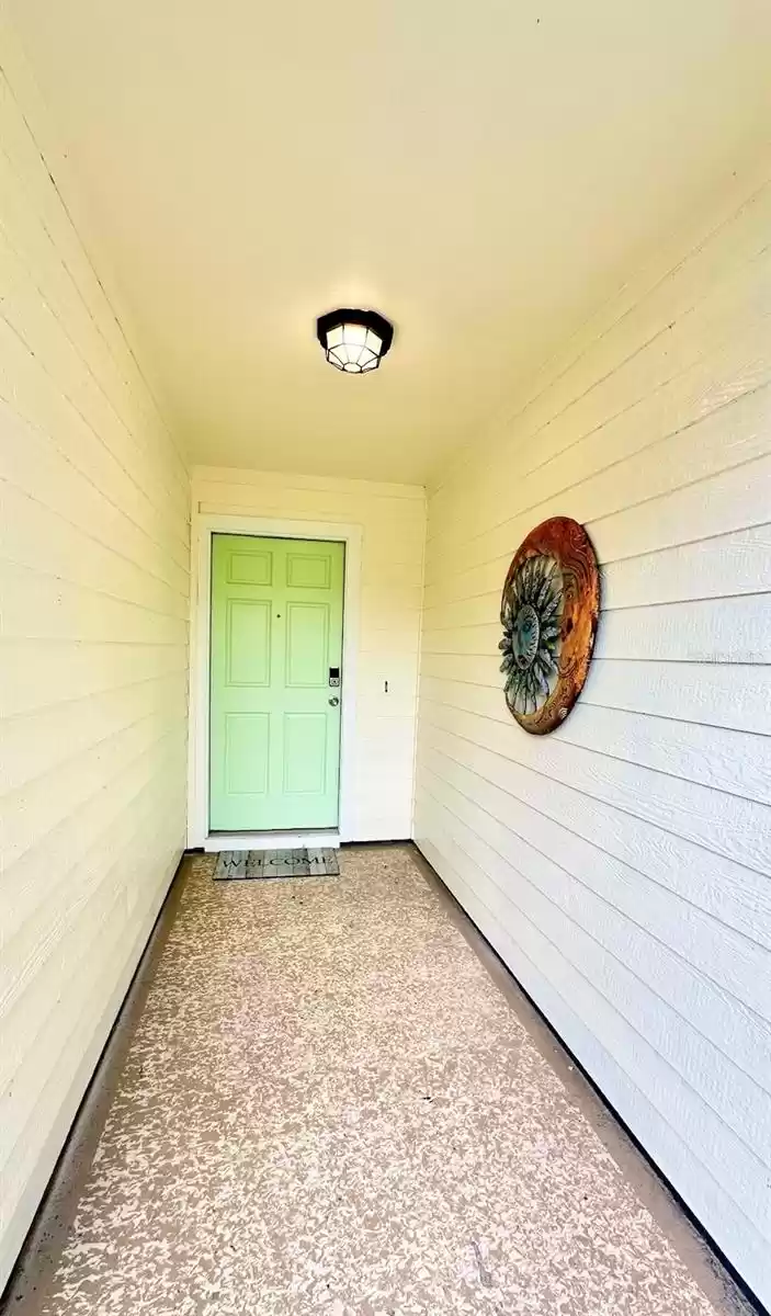 Covered breezeway to front door