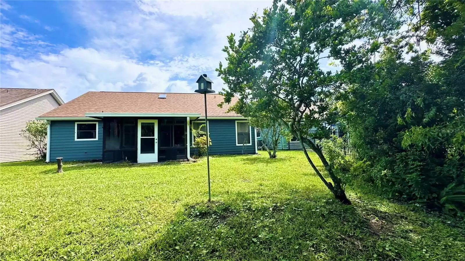 Backyard view facing house