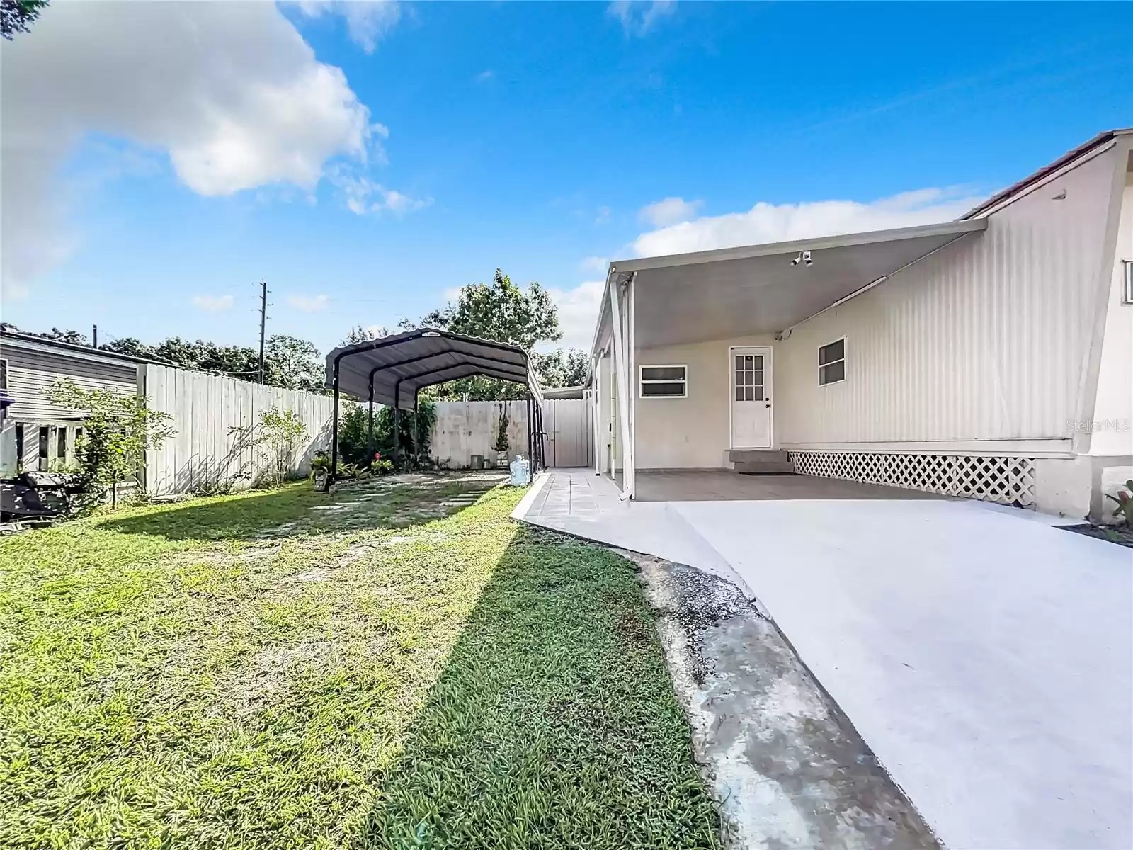 Carport and entry way