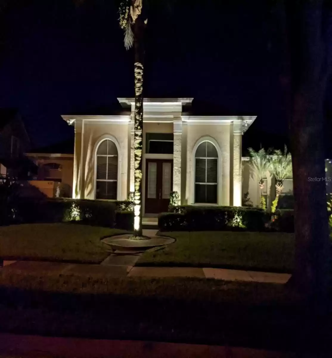 BEAUTIFUL NIGHT VIEW OF FRONT ENTRANCE