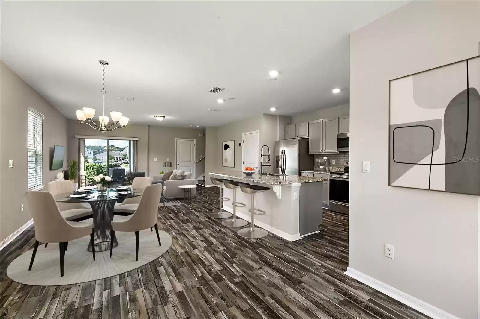 Staged Dining Area