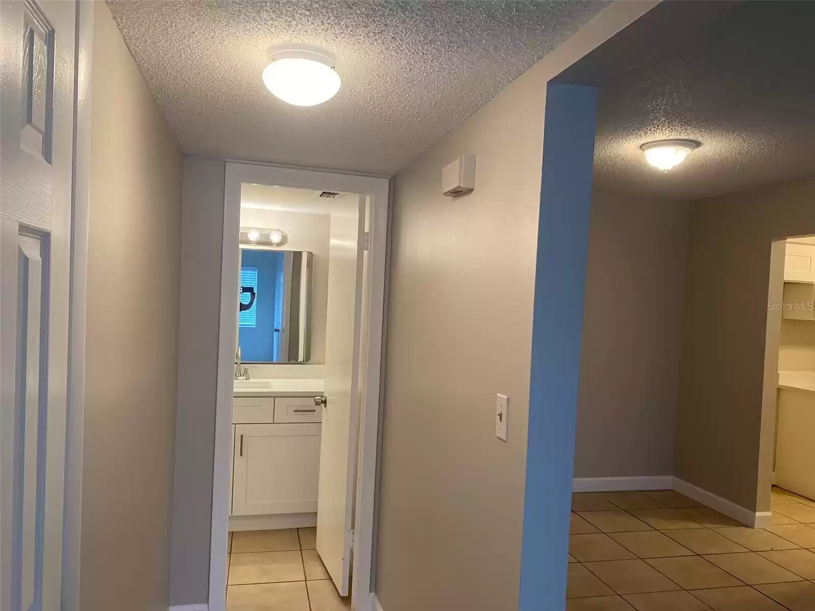 Hallway to bathroom