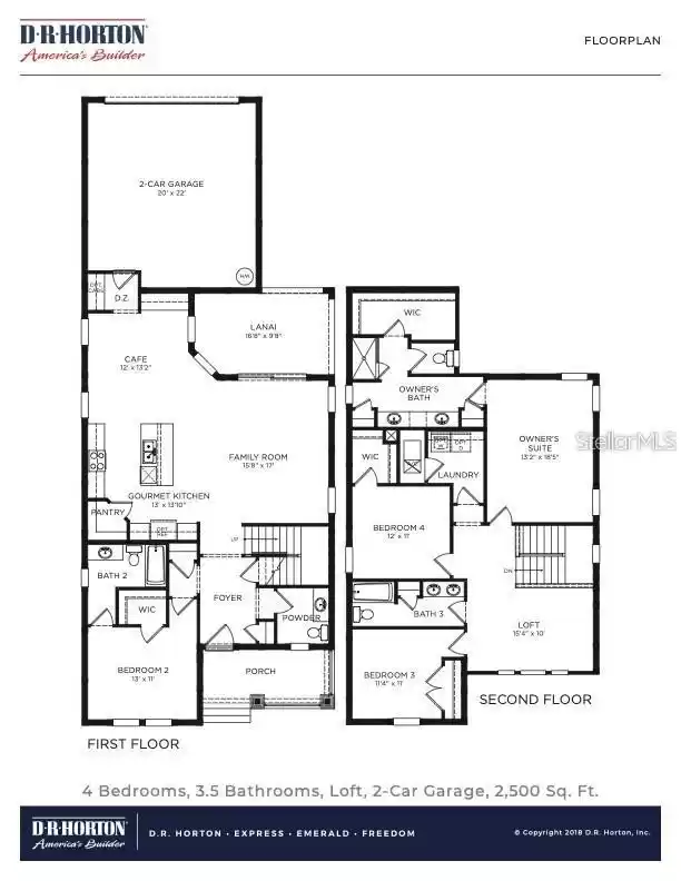 Most Popular floor plan with en suire downstairs+ additional half bath, loft upstairs