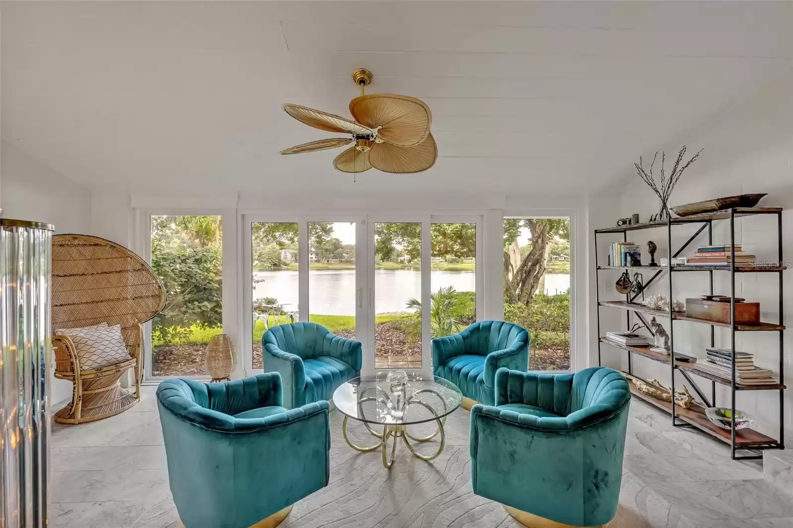 Sunroom with view of Lake Sylvan