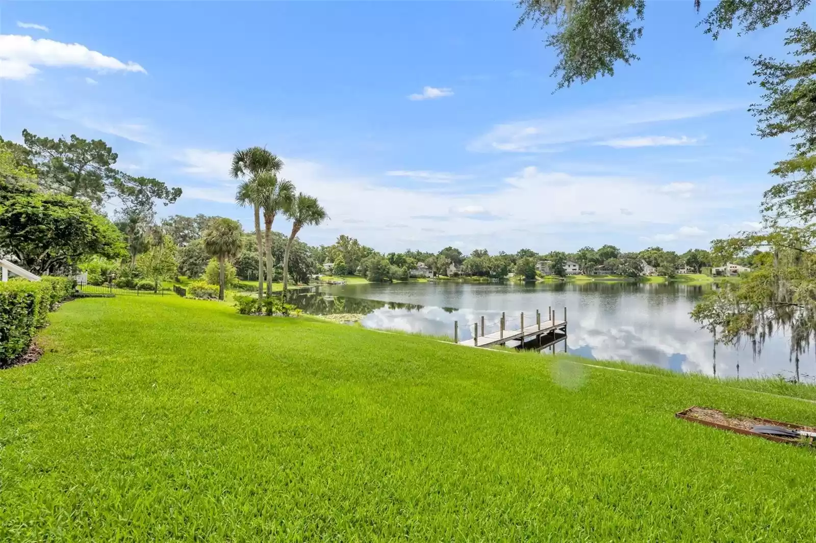 Backyard with dock