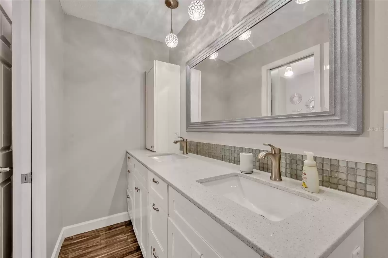 Jack and Jill bathroom with walk in shower between bedroom 2 and 3.