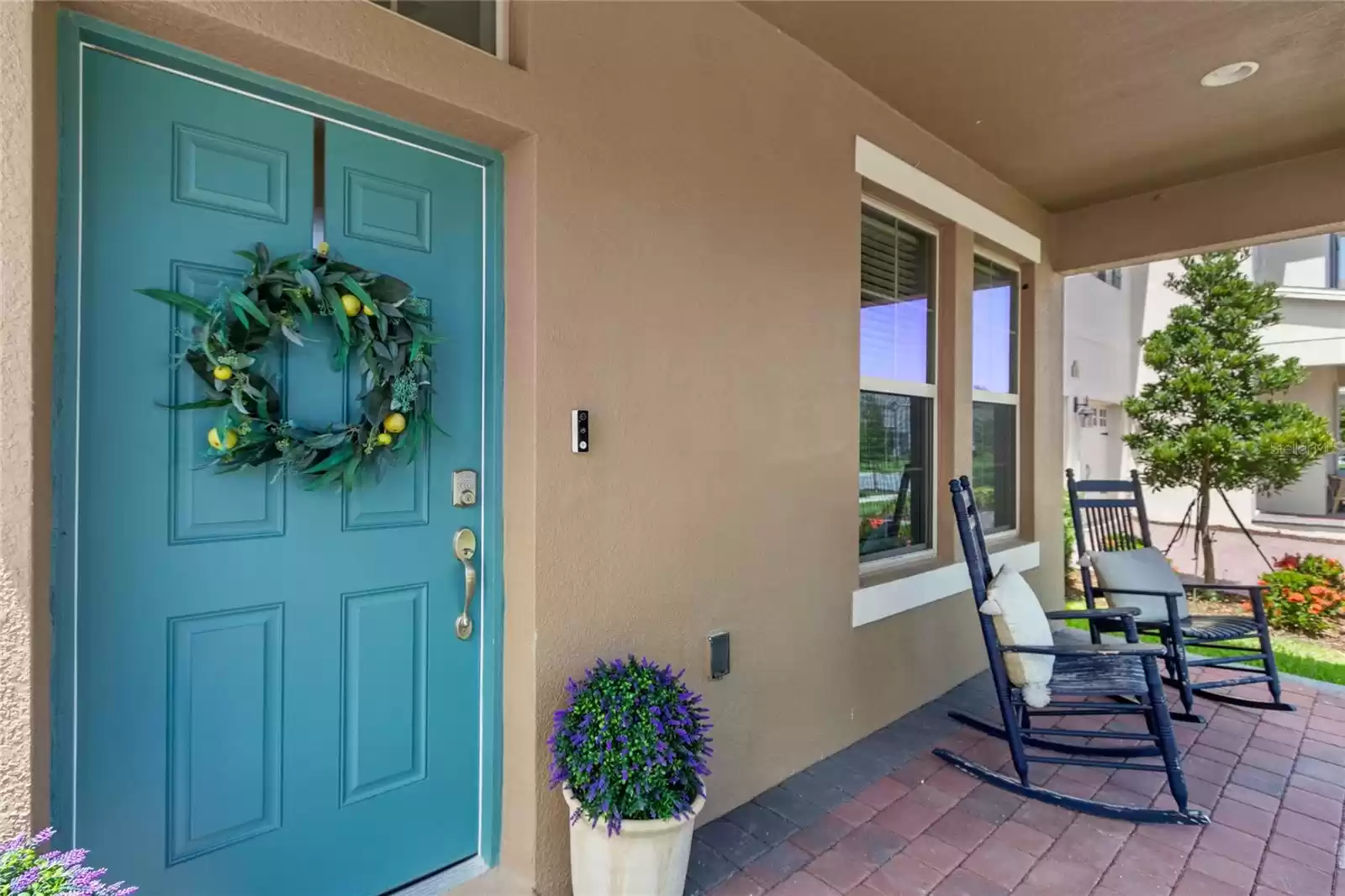 Covered front porch.