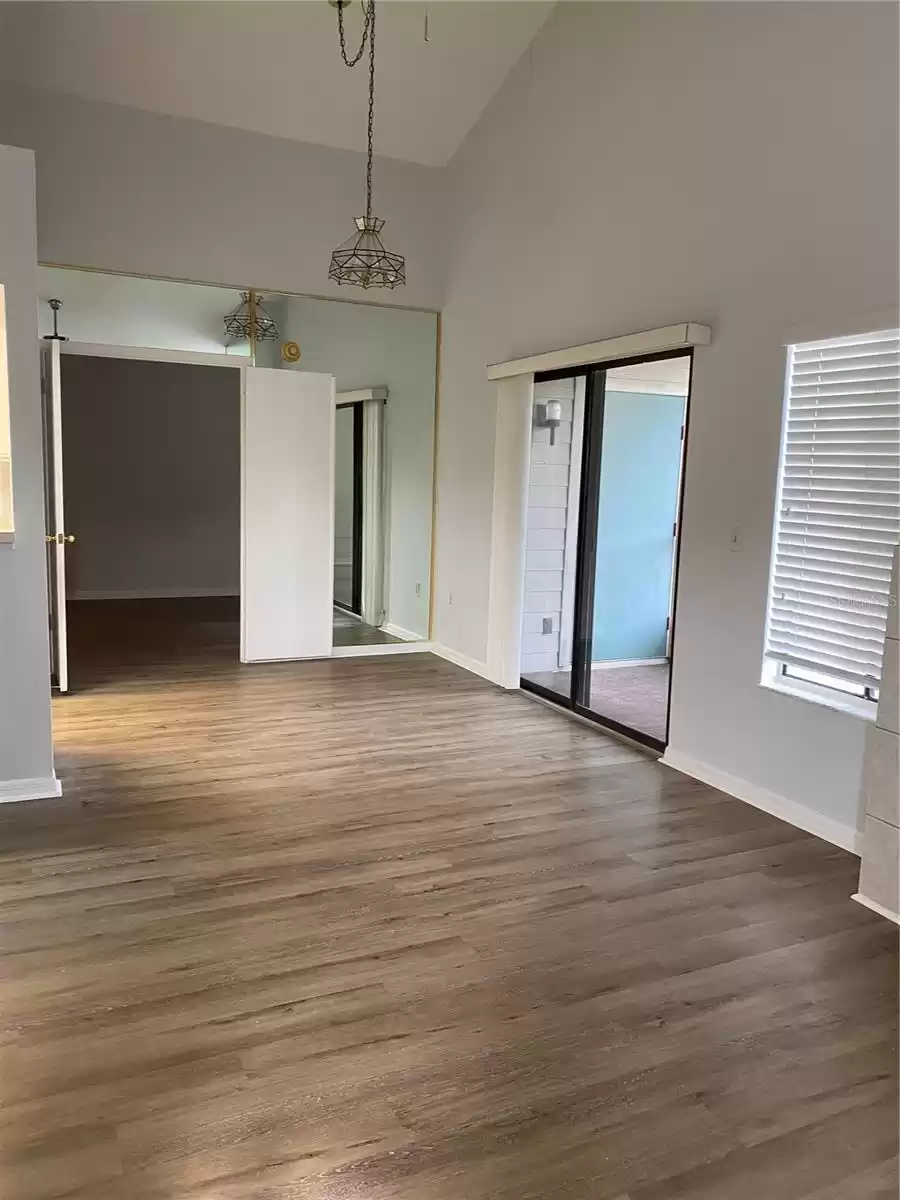 LIving & Dining Room as seen from Front Entry