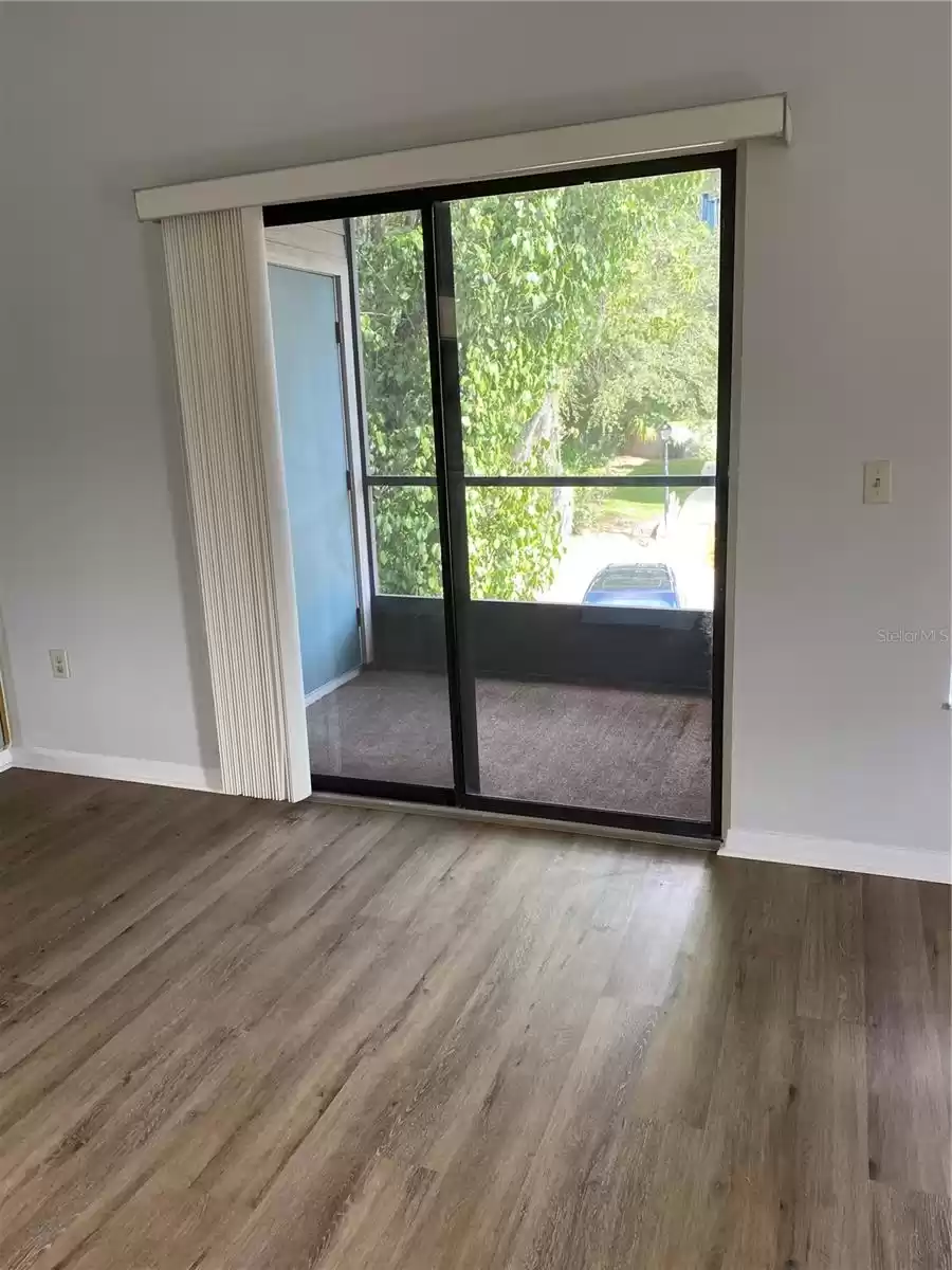 Dining Room with Exterior Covered Patio with Storage