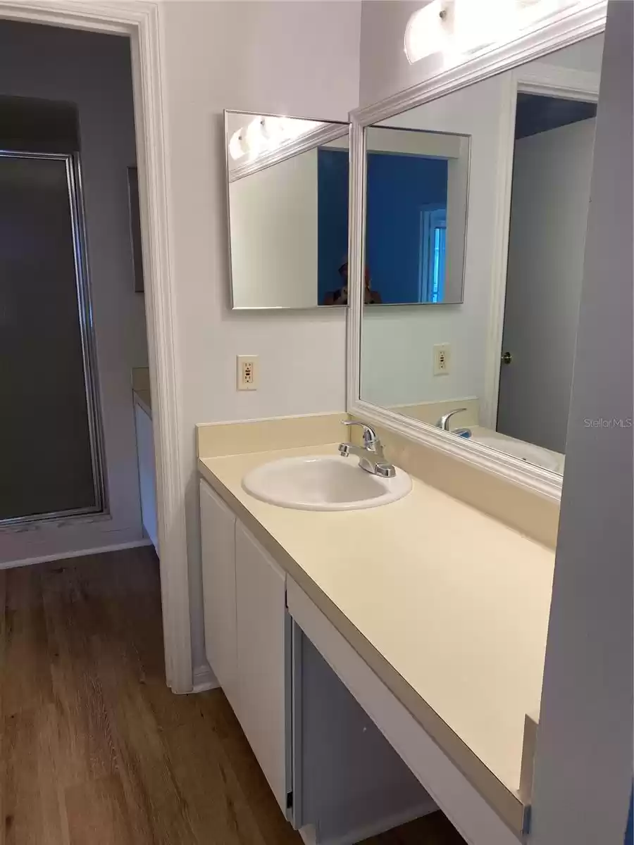 Master Bath with Dual Vanity and Shower