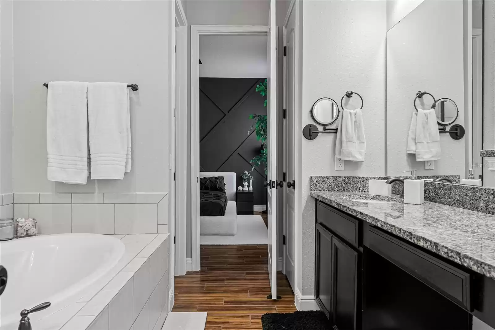 Primary bathroom with garden tub.