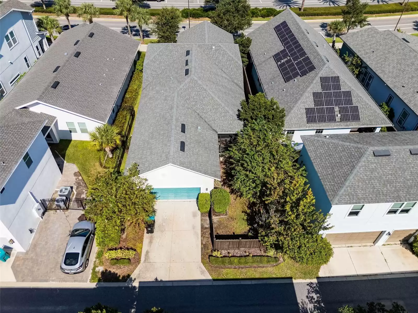 Aerial of rear of home.