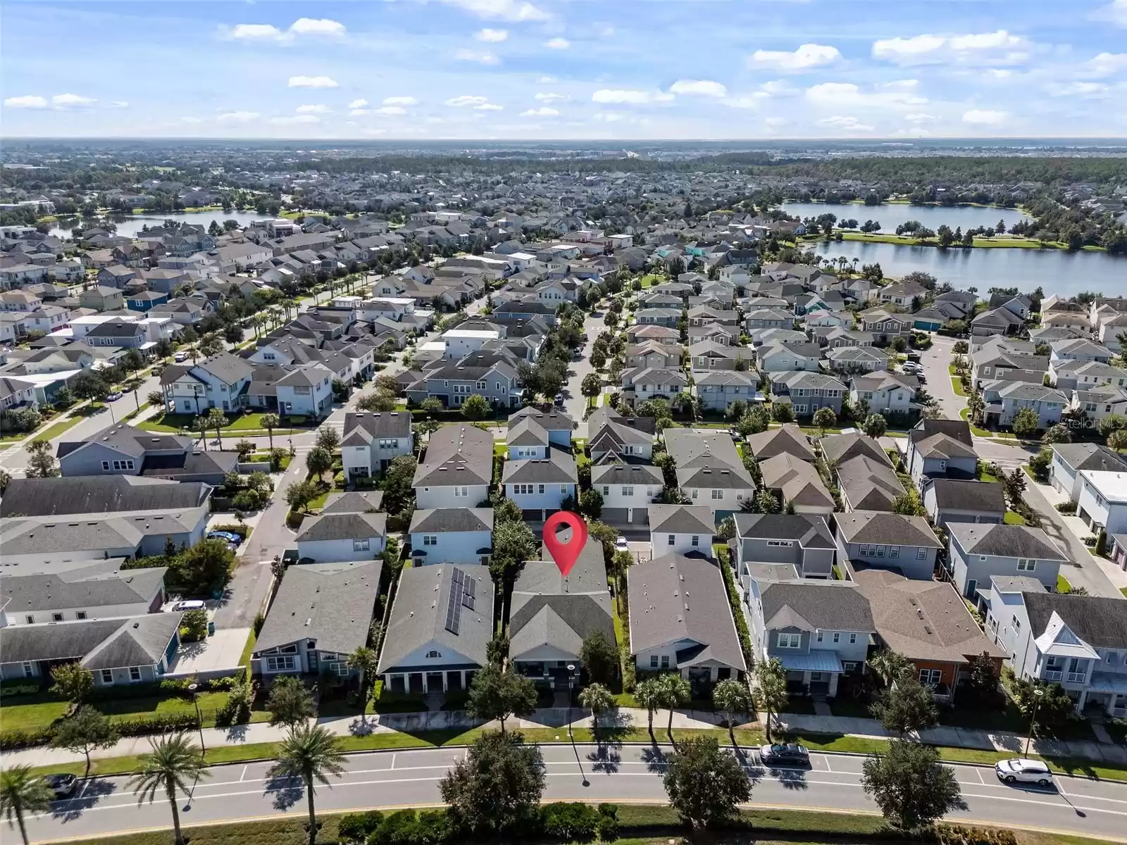 Aerial photo of home in Laureate Park community of Lake Nona.