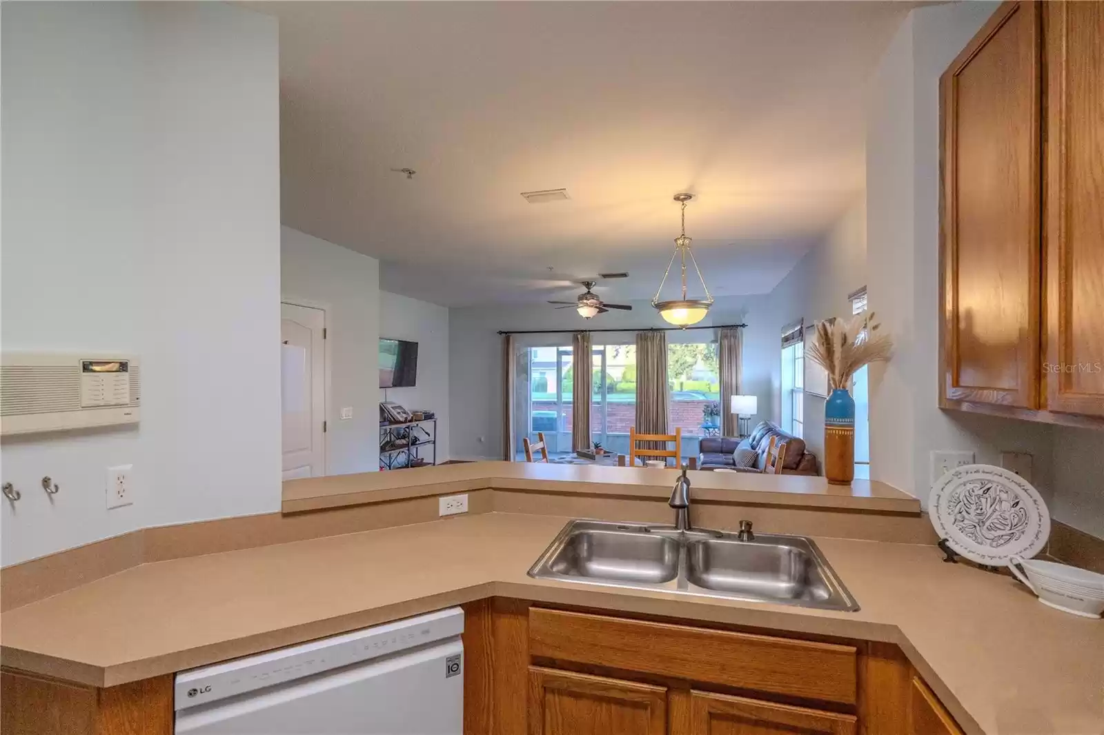 Kitchen overlooks the Living Area