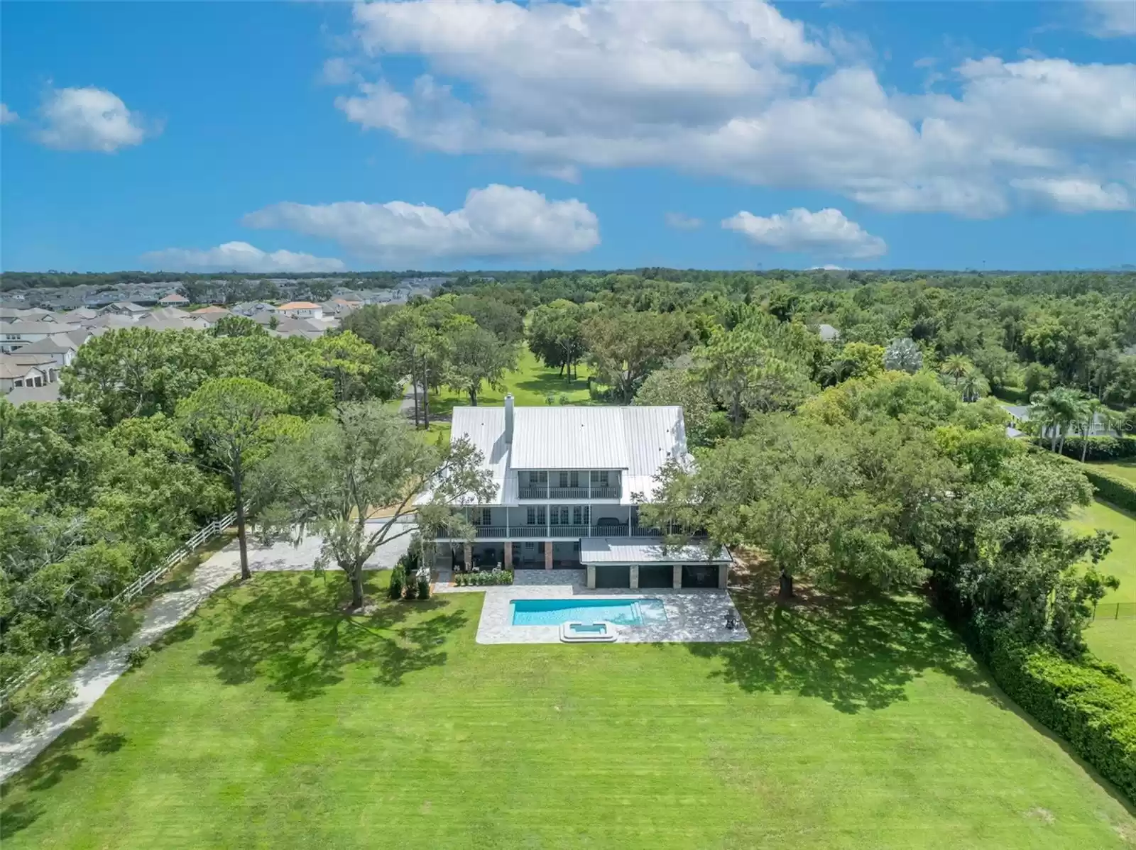 Aerial View of Back Main House