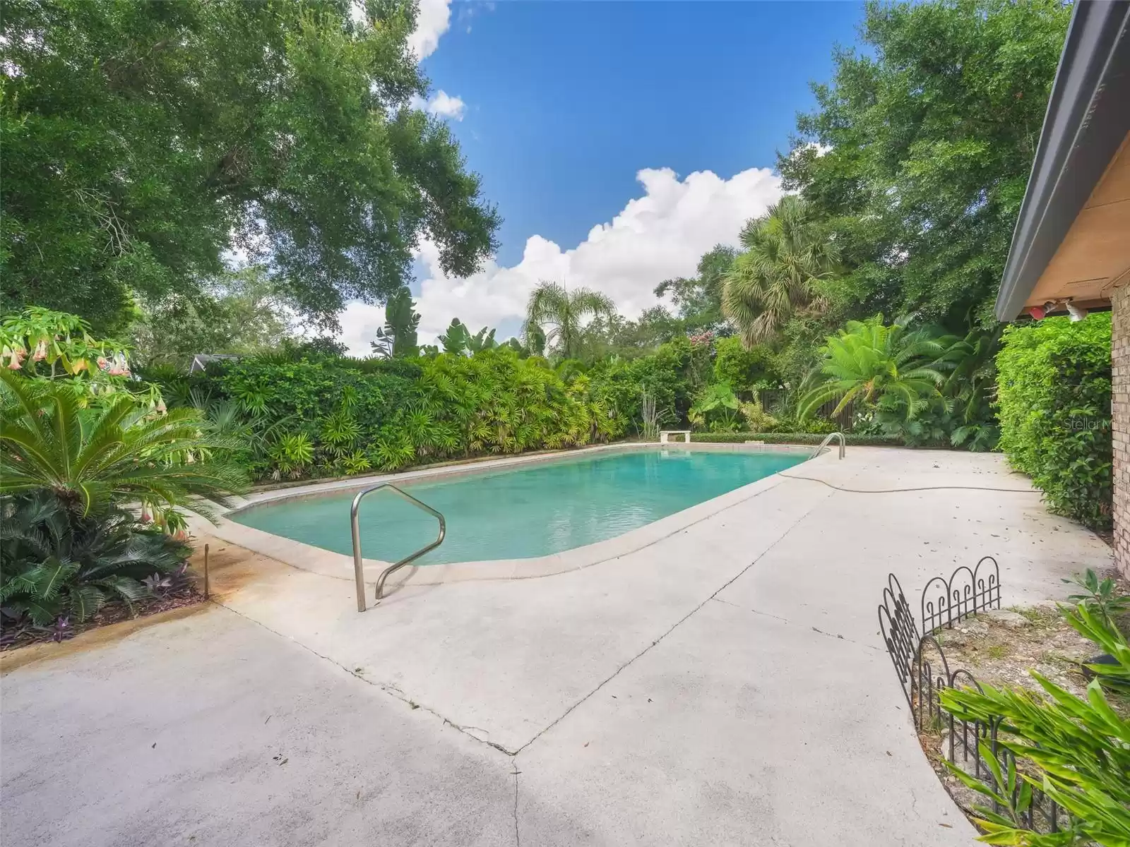 Expansive pool deck.