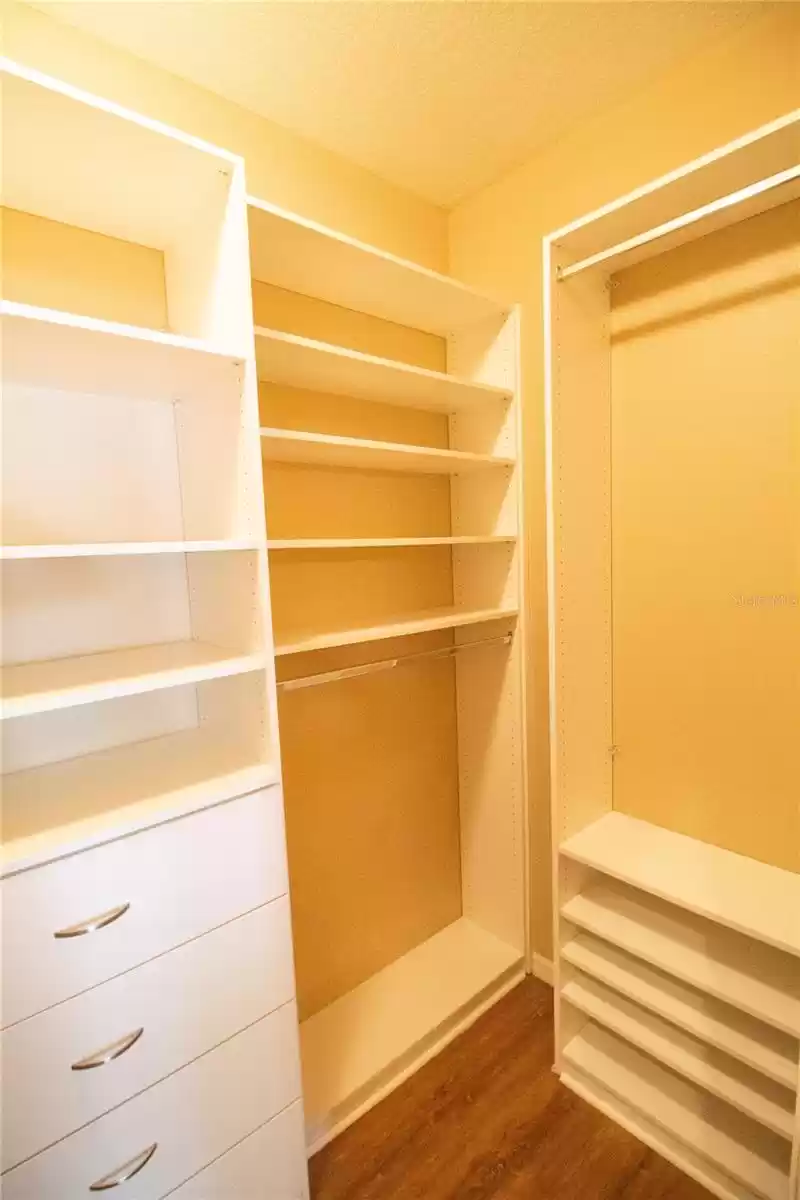 Downstairs - master walk-in closet