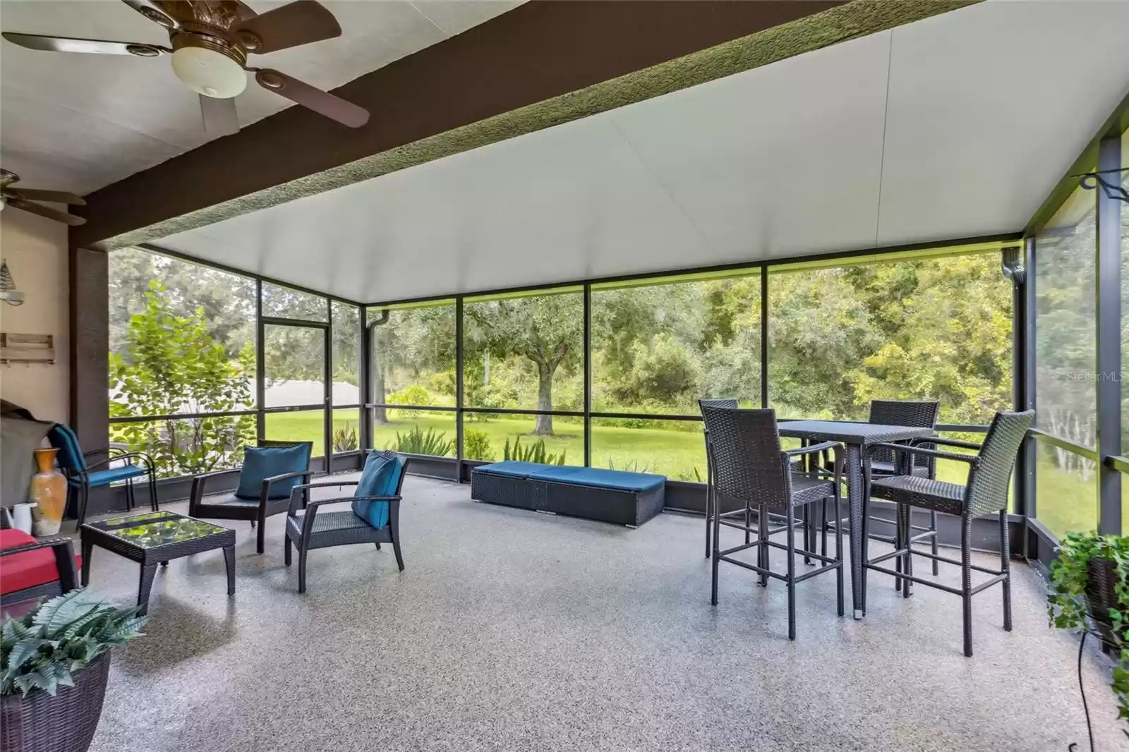 Amazing patio space perfect for entertaining and relaxing overlooking the conservation.