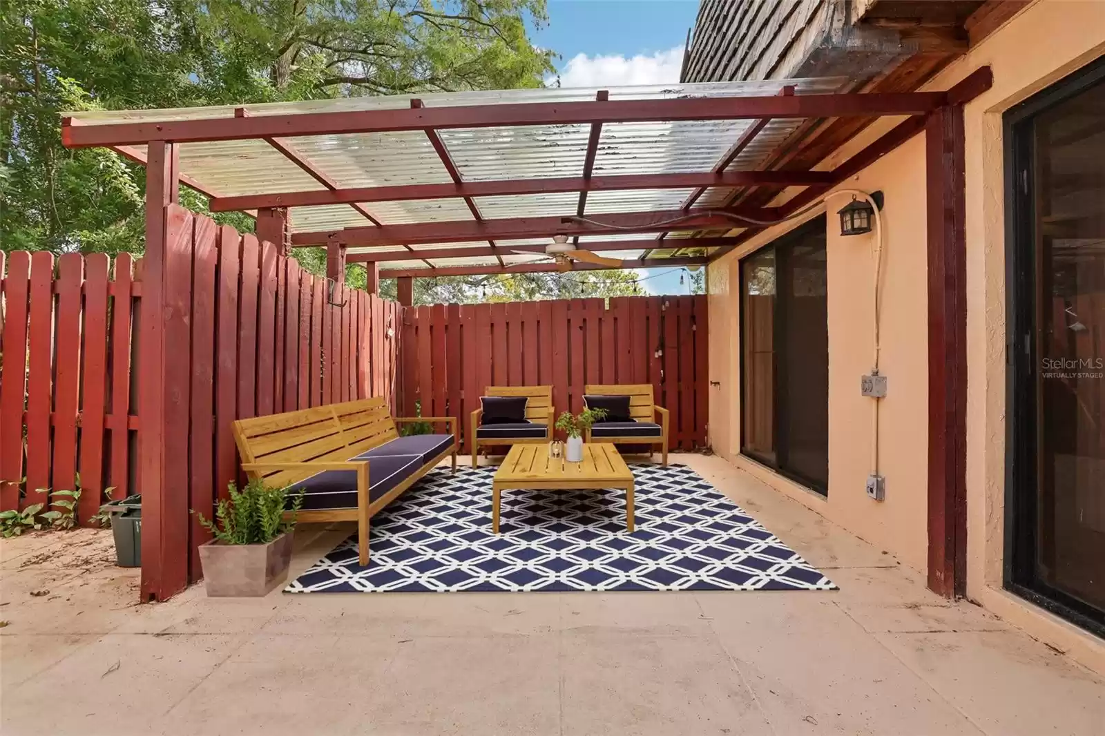 COVERED PATIO. Virtually Staged.