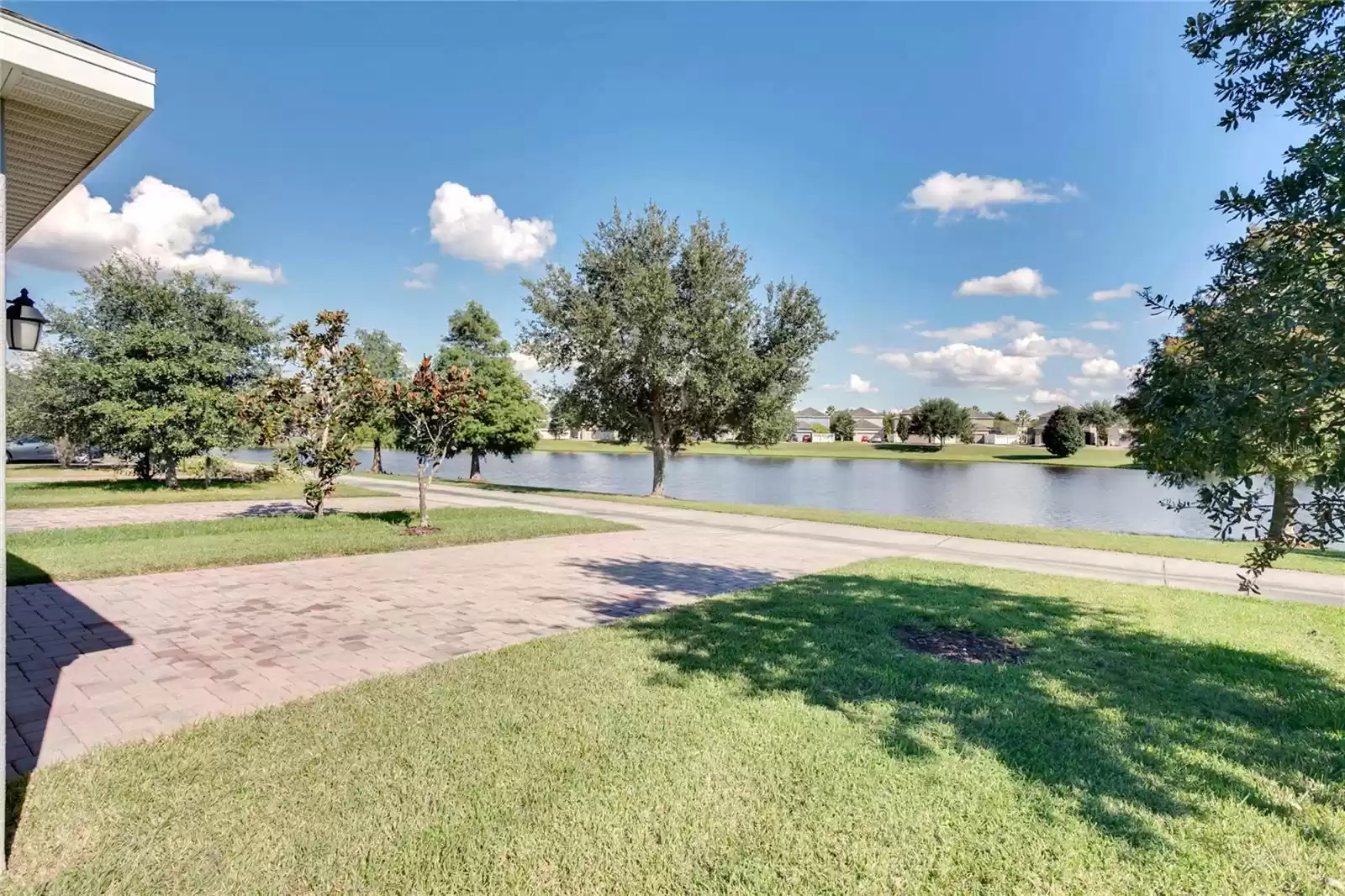 View from the back of the home overlooks the pond