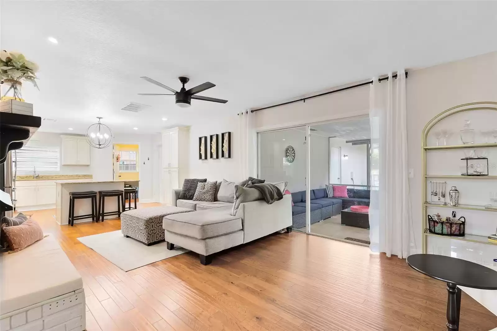 The heart of the home is the inviting family room/kitchen combo.