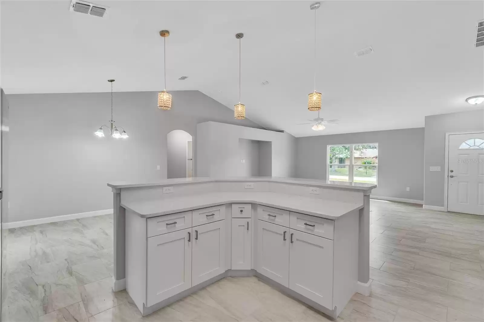 Kitchen over looking Great Room