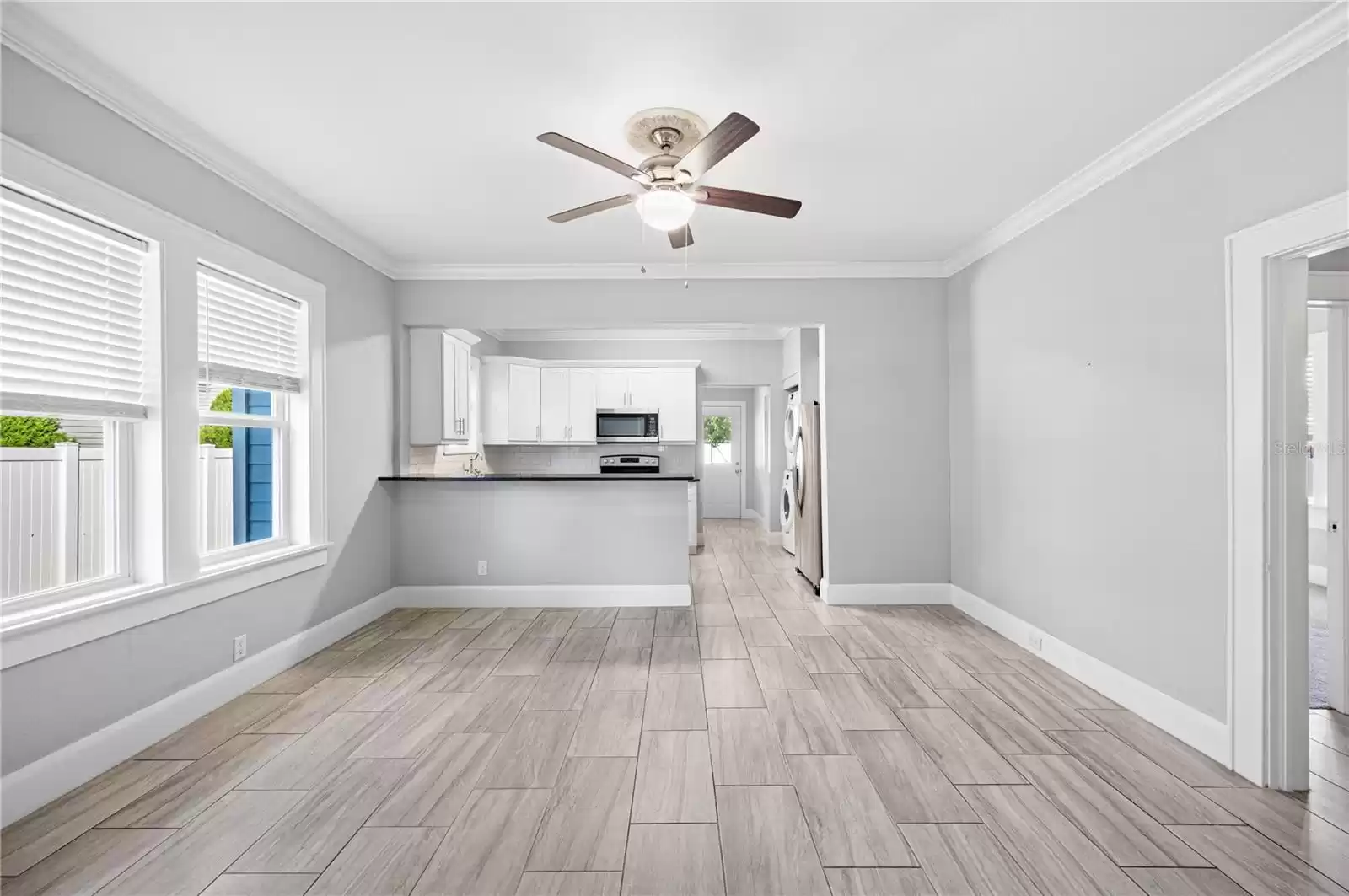 Bar seating in kitchen