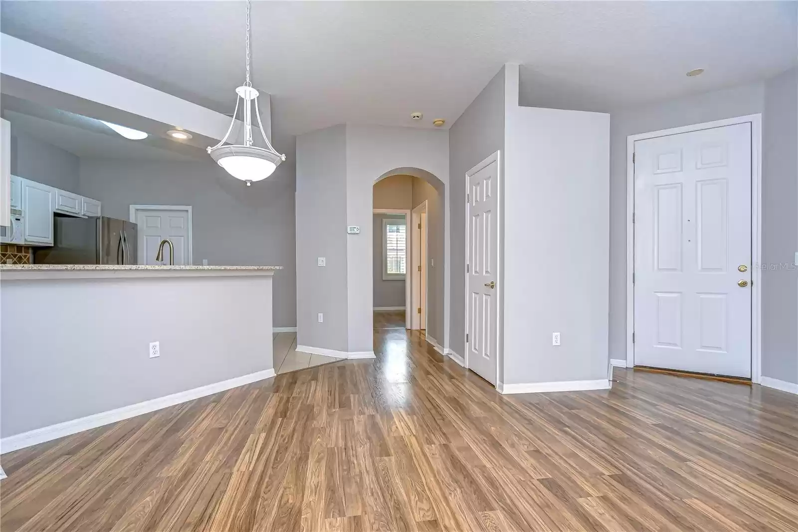 Living room; kitchen; entryway