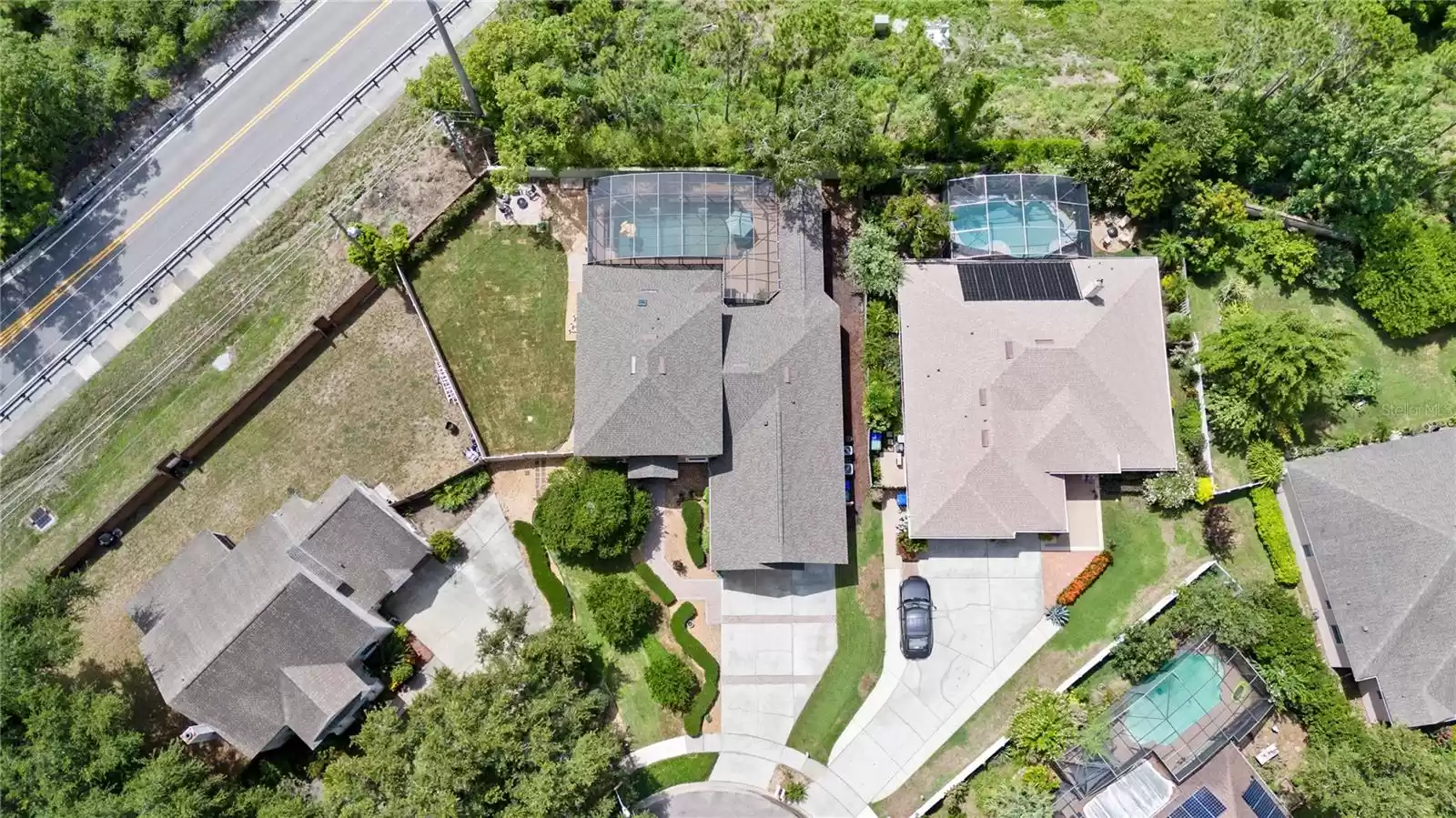 Aerial View of Home and Yard