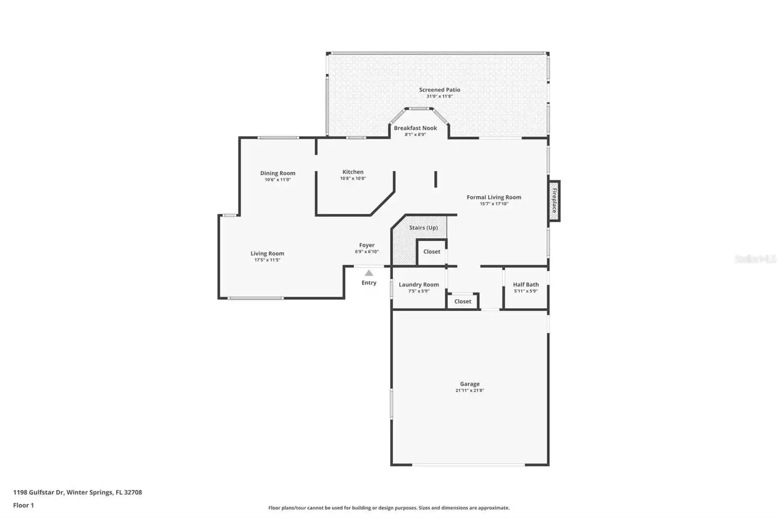 1198 GULFSTAR DRIVE, WINTER SPRINGS, Florida 32708, 4 Bedrooms Bedrooms, ,2 BathroomsBathrooms,Residential,For Sale,GULFSTAR,MFRV4939008