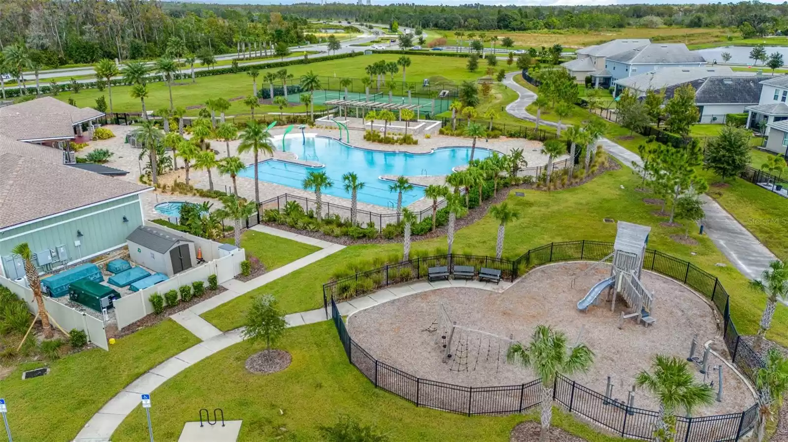 Community Pool #1, Clubhouse, Tennis Court, Playground