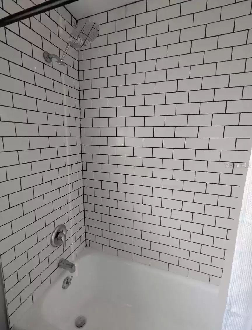 Apt bathroom shower/tub