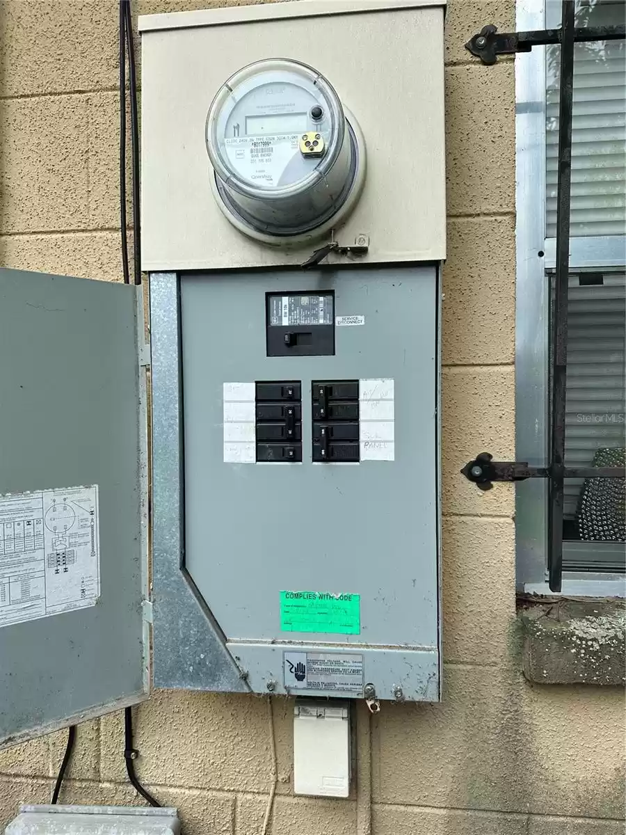 Outside newer electrical panel