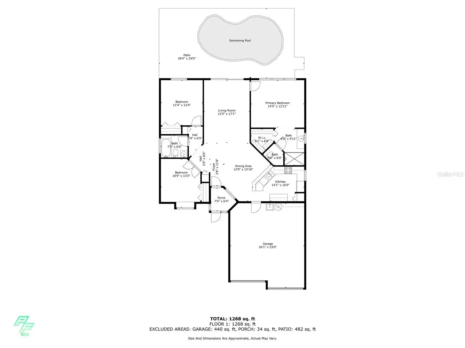 Floor plan with dimensions