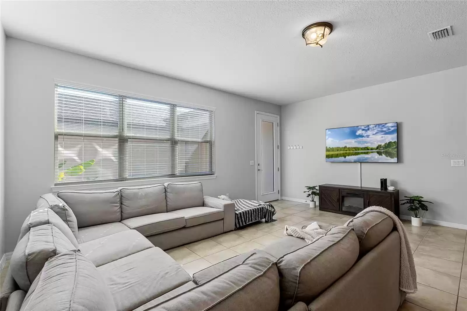 Expansive living room with lots of natural light