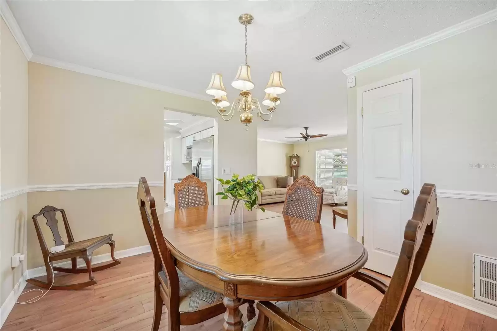 Formal dining room off of the kitchen