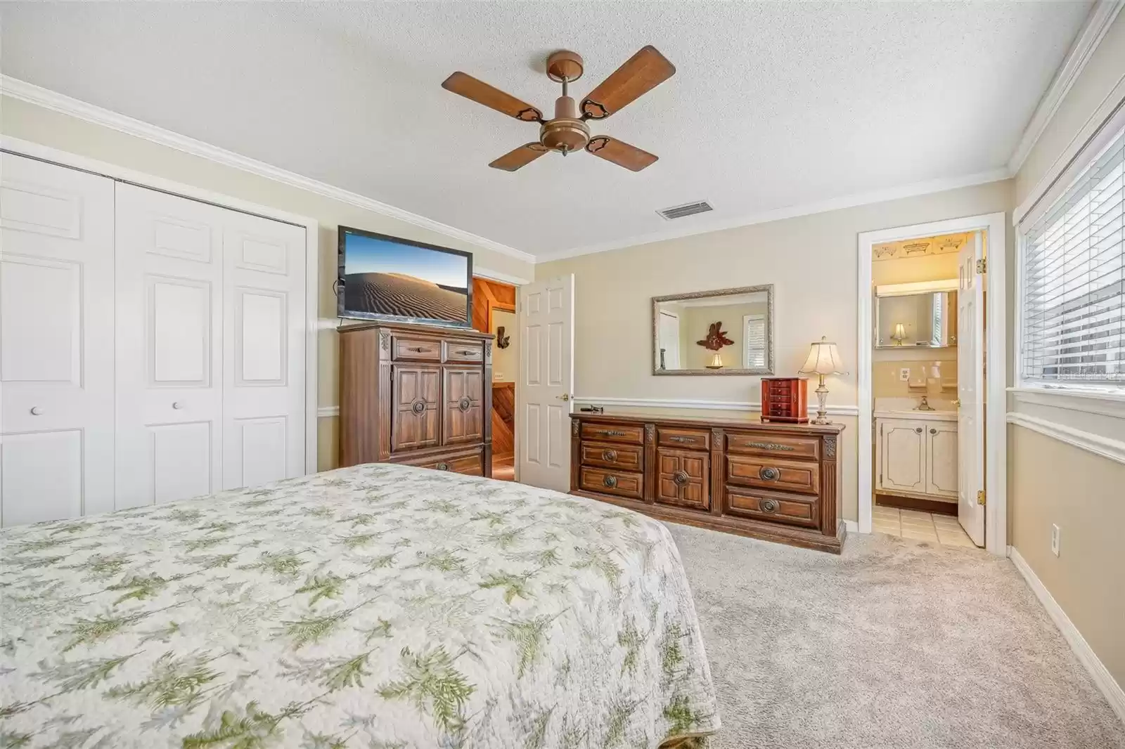 Primary bedroom with oversized closet & en-suite bath