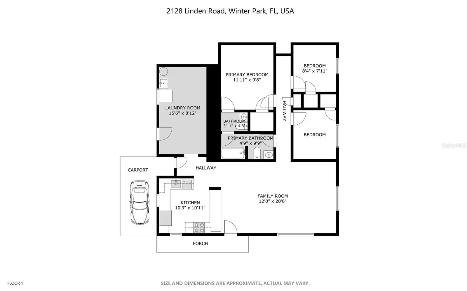 2128 LINDEN ROAD, WINTER PARK, Florida 32792, 3 Bedrooms Bedrooms, ,1 BathroomBathrooms,Residential Lease,For Rent,LINDEN,MFRO6253563