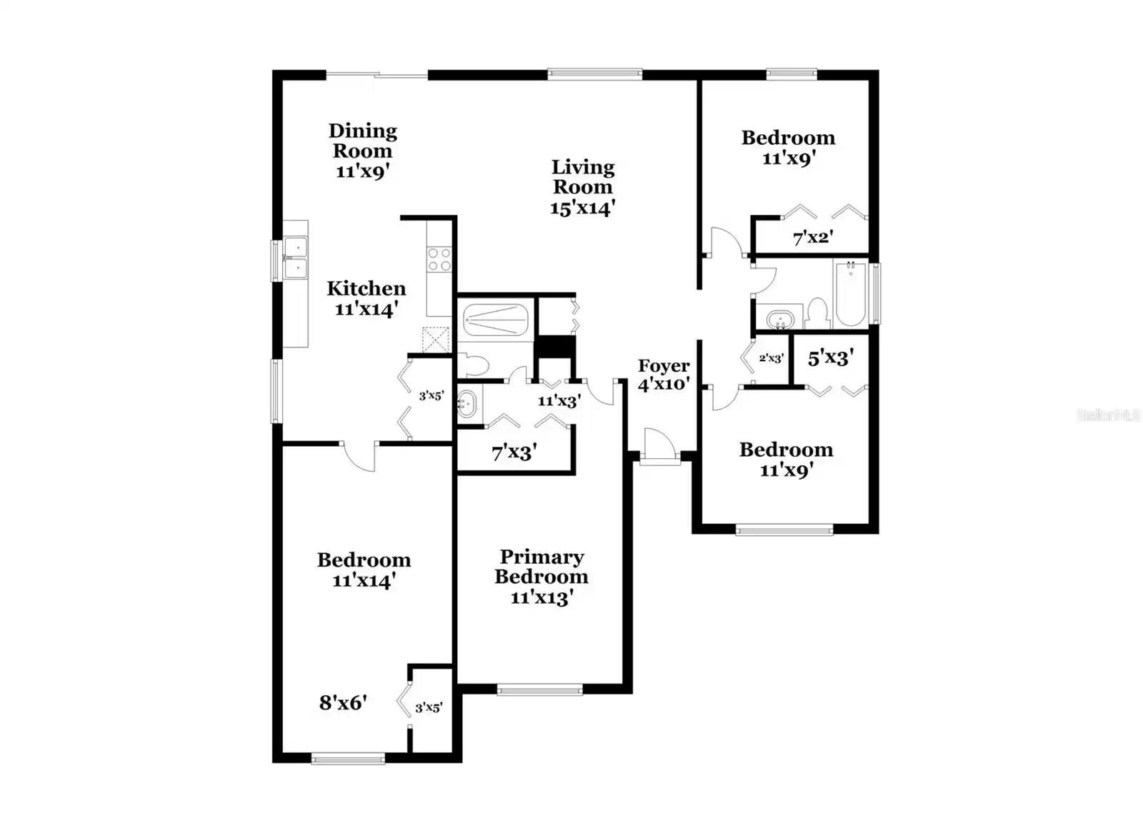 1625 CROSSRIDGE DRIVE, BRANDON, Florida 33510, 4 Bedrooms Bedrooms, ,2 BathroomsBathrooms,Residential Lease,For Rent,CROSSRIDGE,MFRO6254291