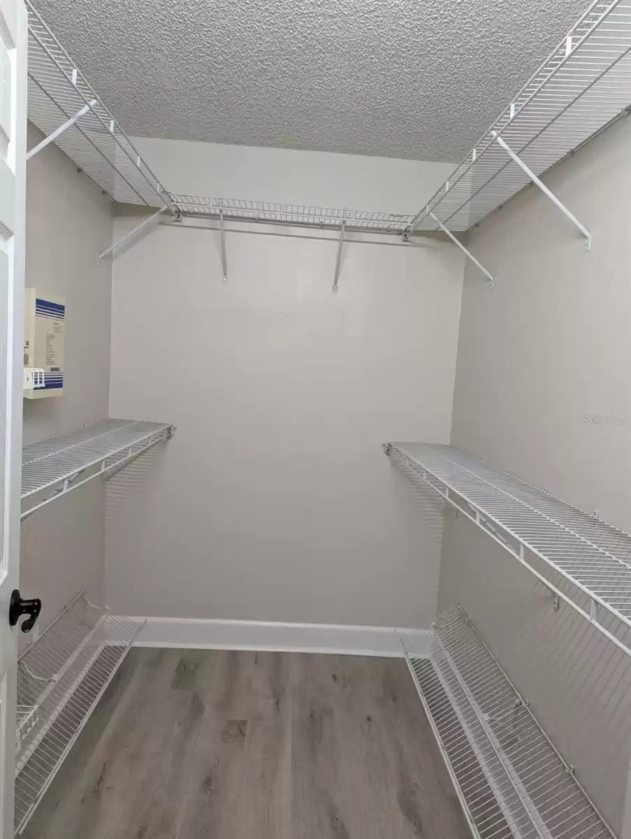 Closet in master bedroom