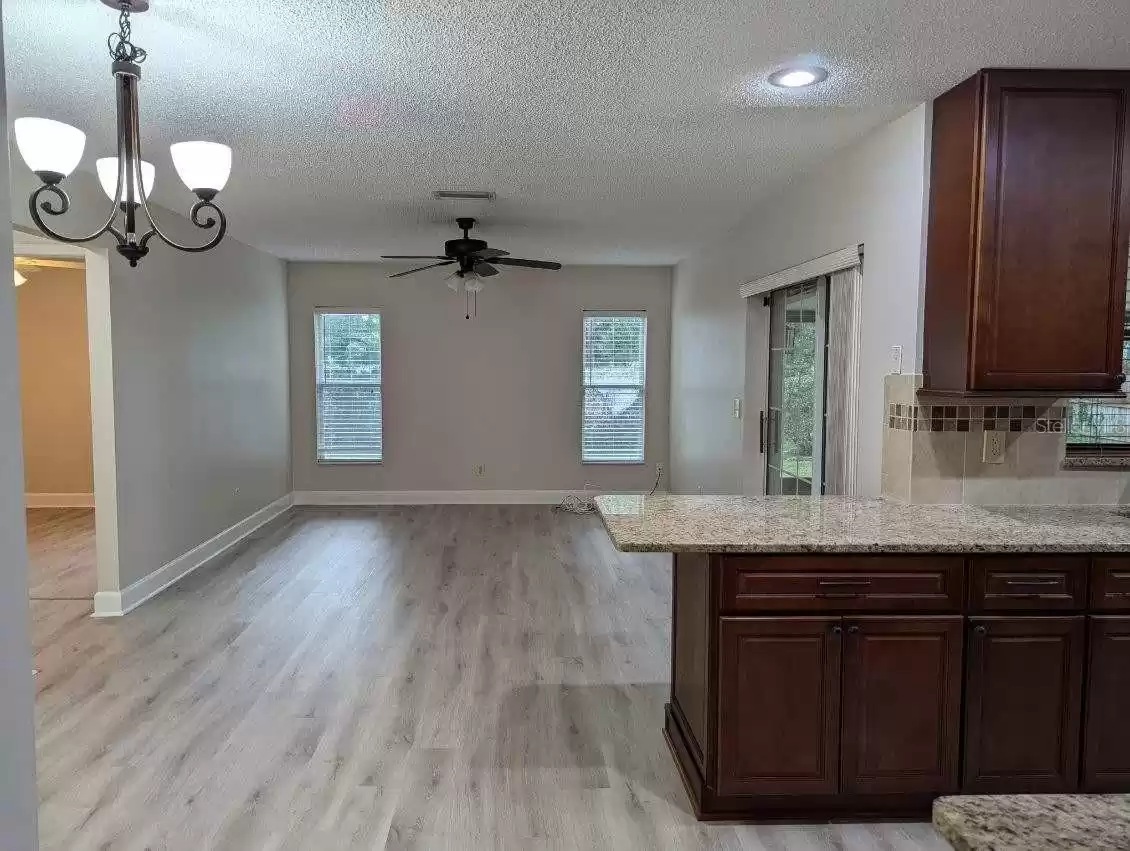 Kitchen into family room