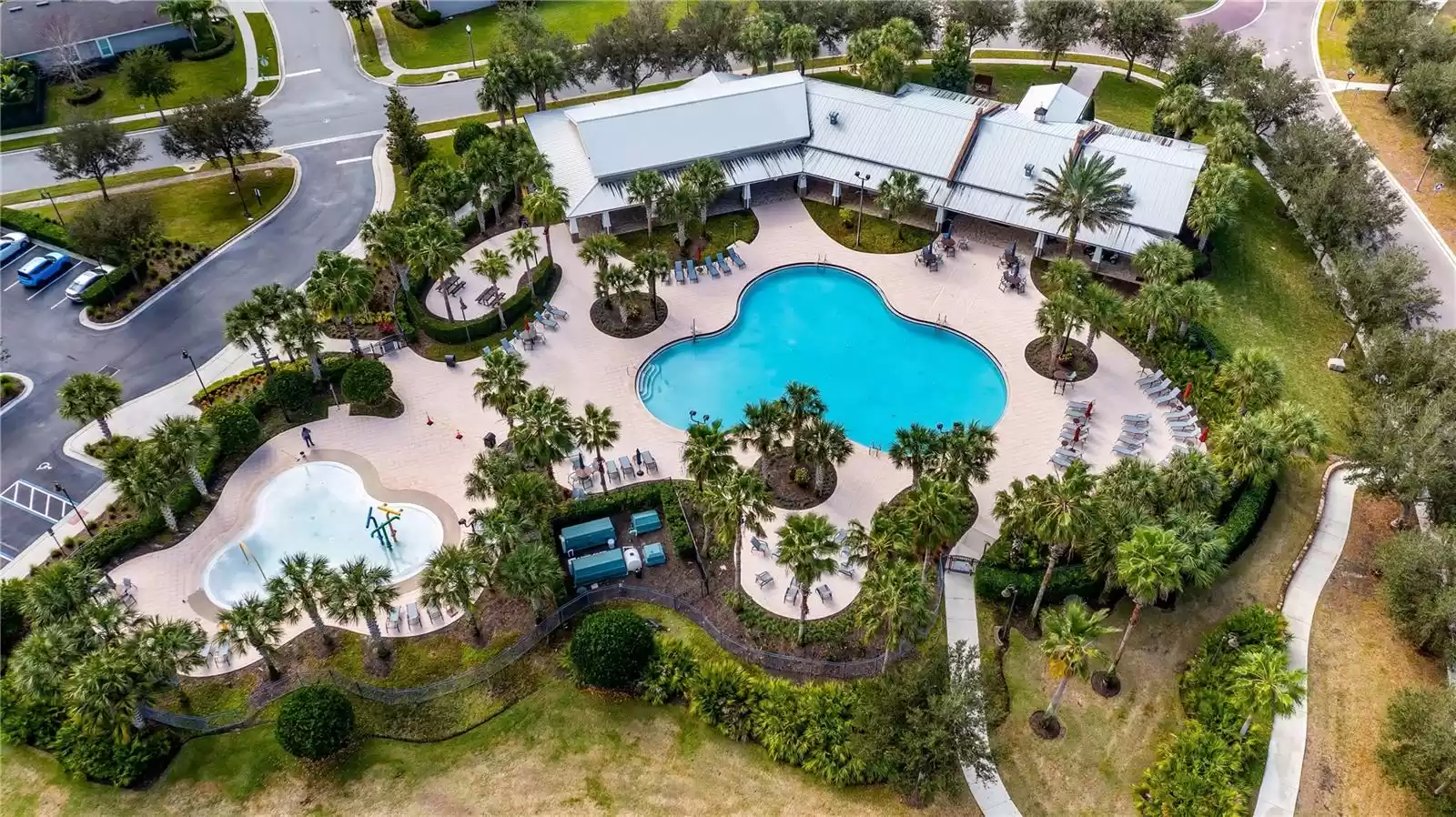 Aerial Clubhouse and Pool