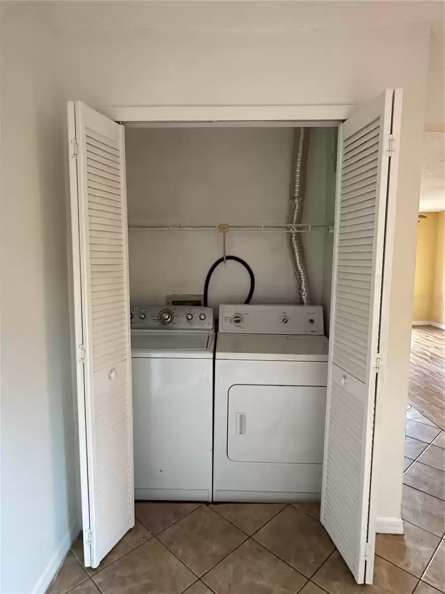 Laundry by the kitchen