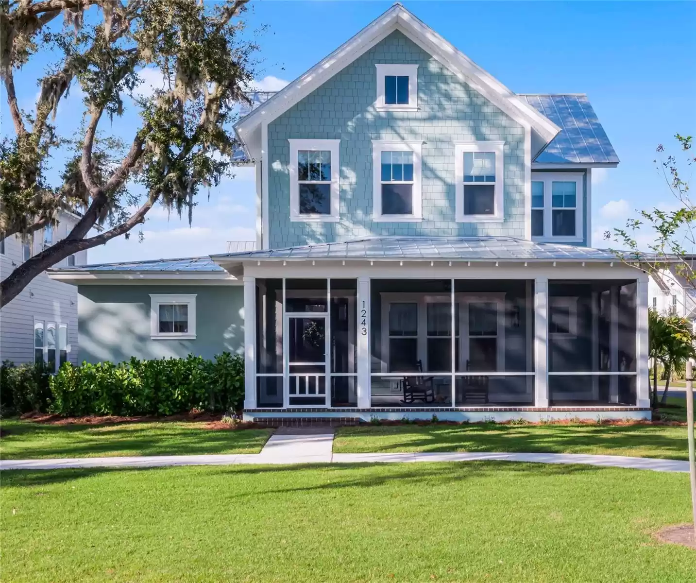 Screened front porch