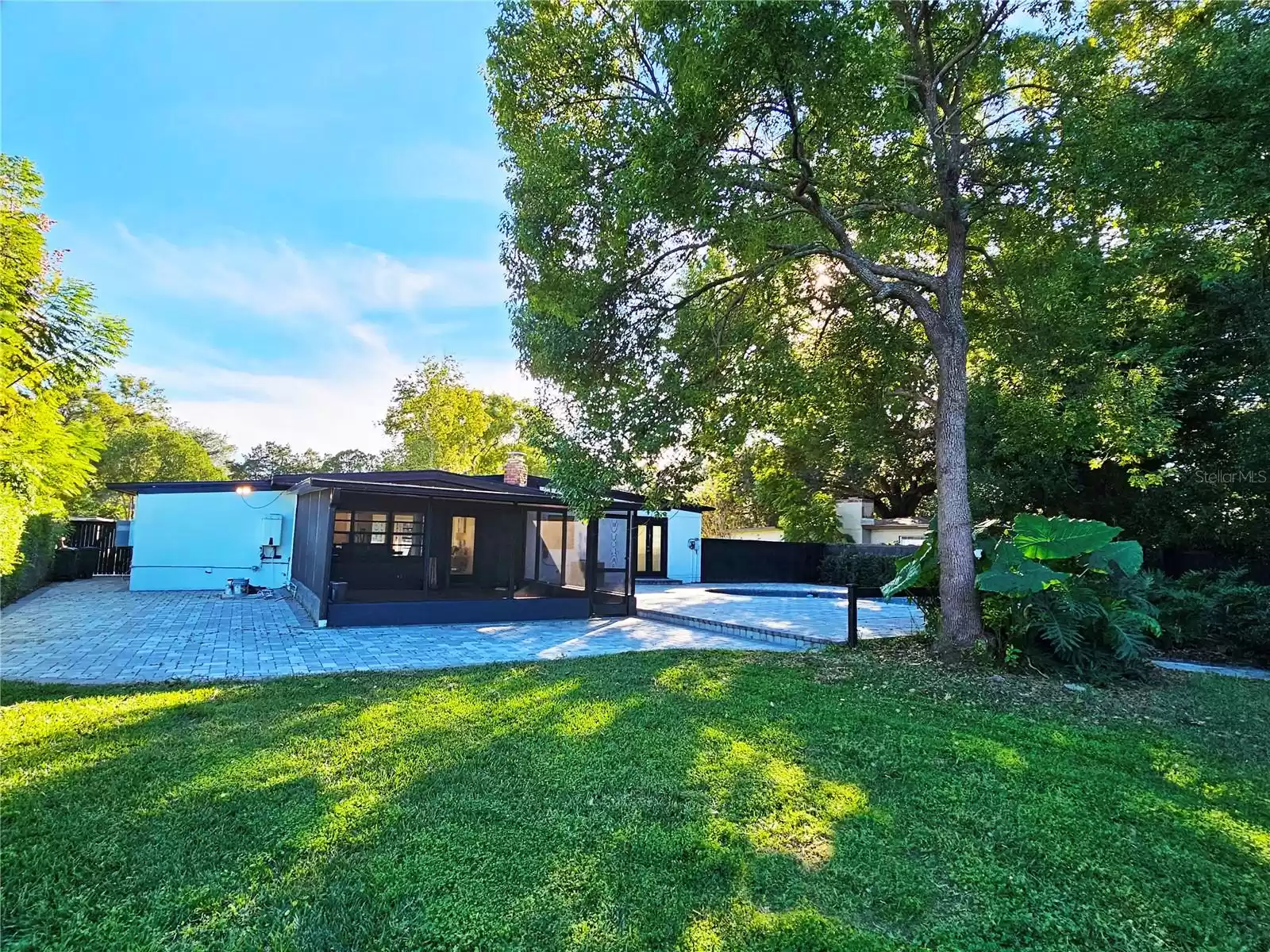 Backyard view of the home