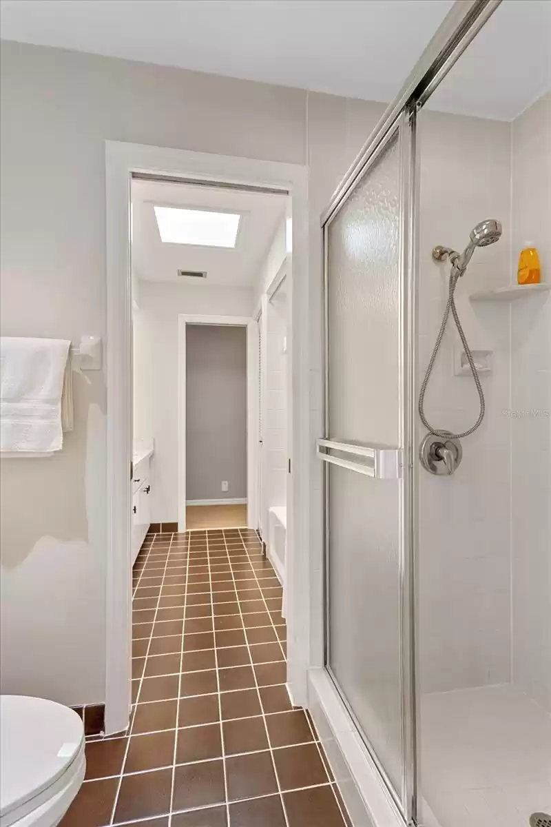 Private toilet and shower